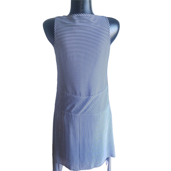 Michael Kors Black and White Striped Sleeveless  Dress 6 - Picture 6 of 7